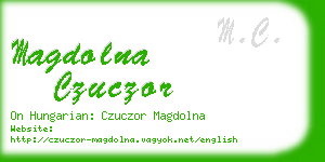 magdolna czuczor business card